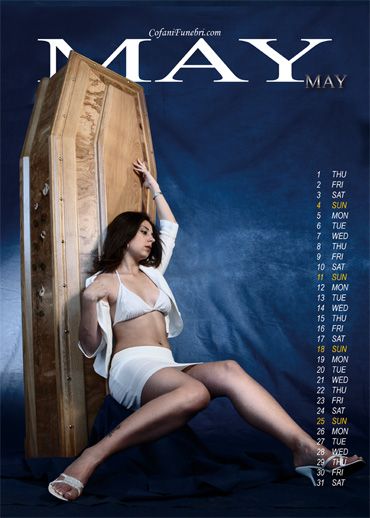 A calendar with girls and coffins (13 photos)