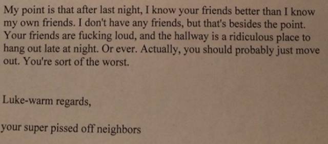 This Neighbor Should Write A Book On How To Be Passively Aggressive