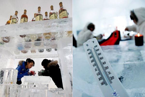 Ice hotel built on the island of Hokkaidō (11 photos)