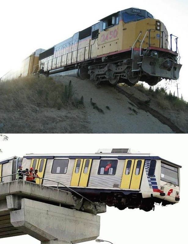 Train accidents (50 pics + 1 video)