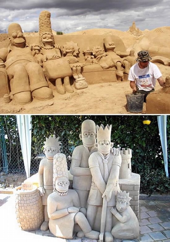 Extraordinary sand sculptures (15 photos)
