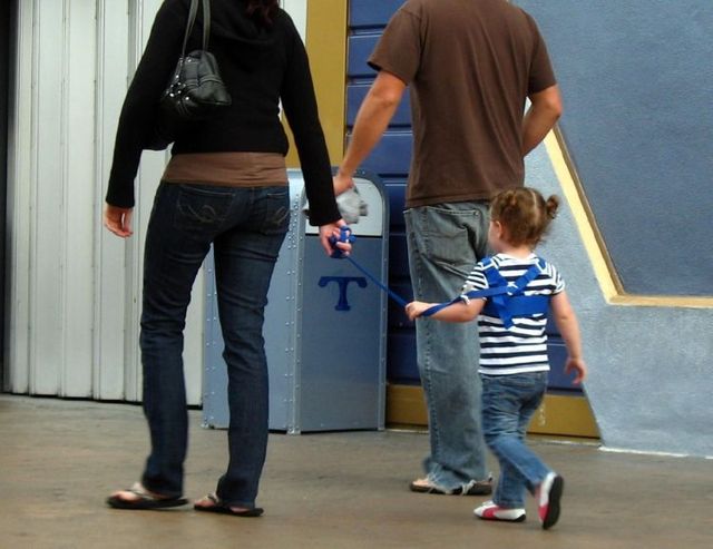 Lesson for parents. Children on a leash (35 pics)