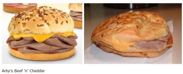 Fast-food products on ads and in real life (14 pics)