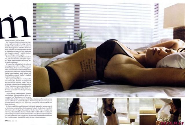 Megan Fox dans in Esquire magazine (6 pics) Megan Fox dans in Esquire magazine (6 pics)