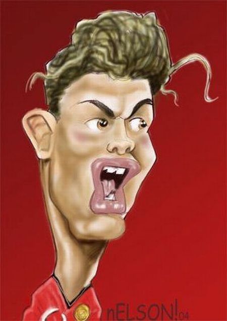 Caricatures of Cristiano Ronaldo (46 pics)