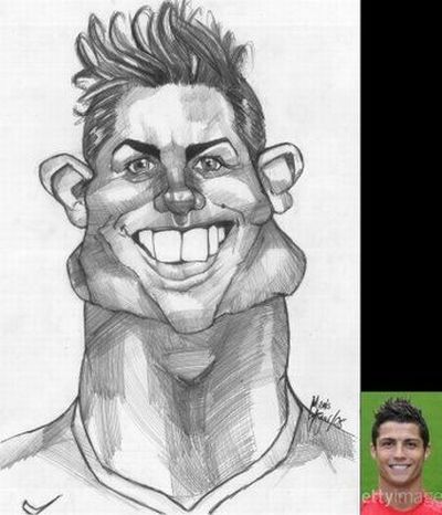 Caricatures of Cristiano Ronaldo (46 pics)