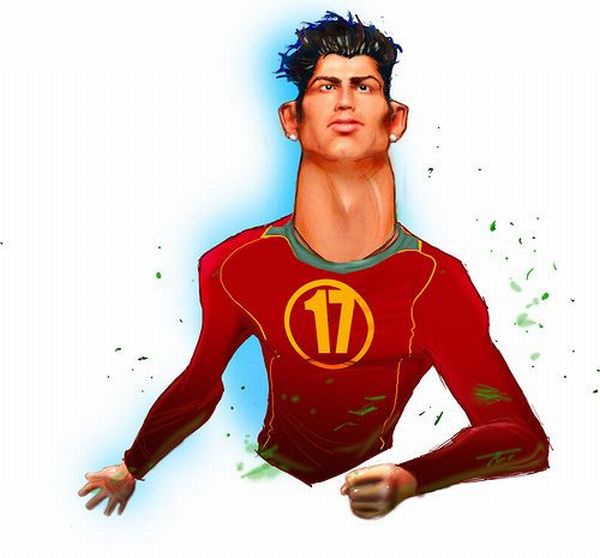 Caricatures of Cristiano Ronaldo (46 pics)