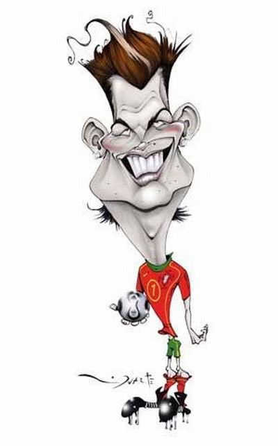 Caricatures of Cristiano Ronaldo (46 pics)