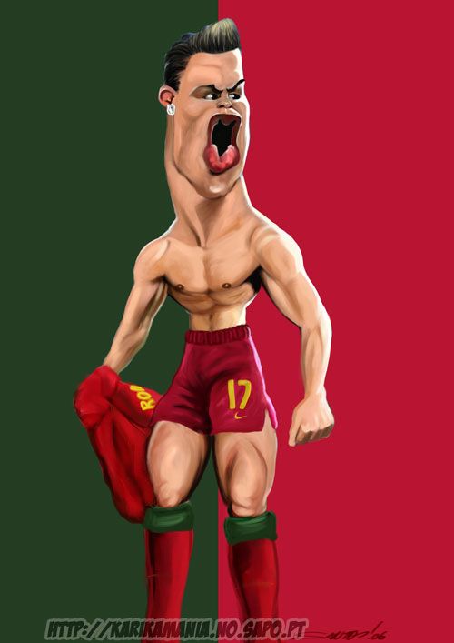Caricatures of Cristiano Ronaldo (46 pics)