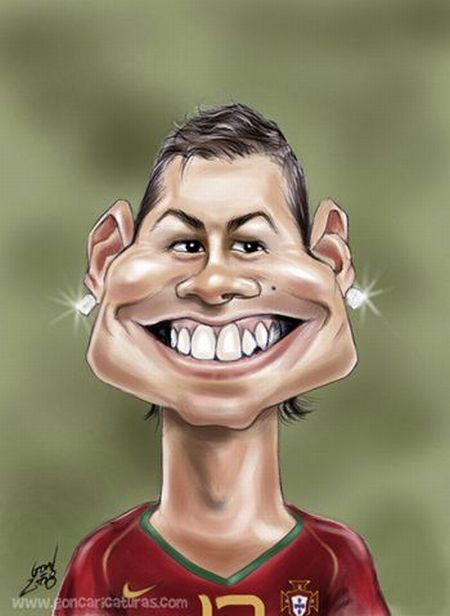 Caricatures of Cristiano Ronaldo (46 pics)