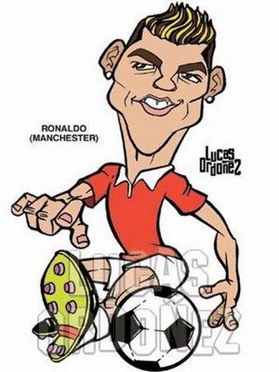 Caricatures of Cristiano Ronaldo (46 pics)