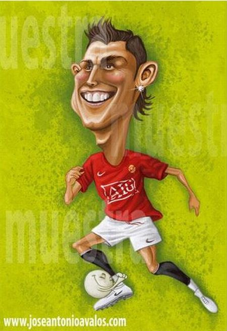 Caricatures of Cristiano Ronaldo (46 pics)