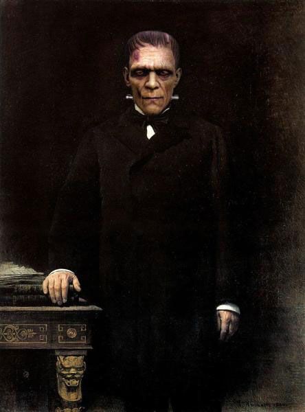 Famous monsters from movies on classic paintings (35 pics)