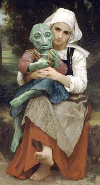 Famous monsters from movies on classic paintings (35 pics)