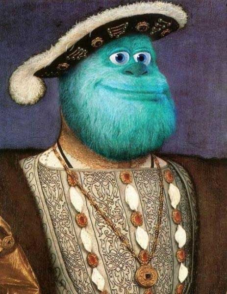 Famous monsters from movies on classic paintings (35 pics)