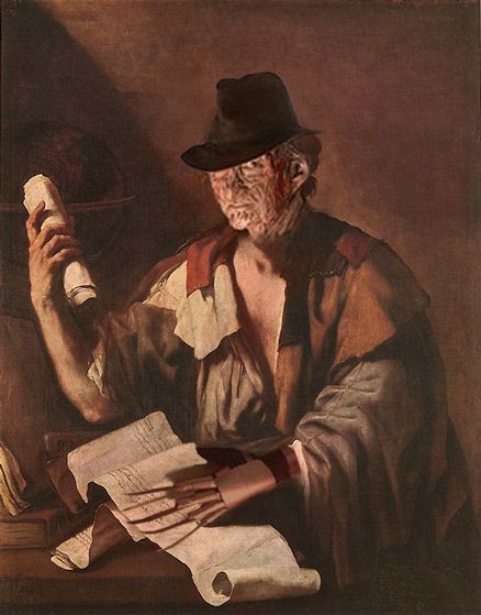 Famous monsters from movies on classic paintings (35 pics)