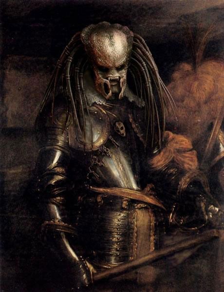 Famous monsters from movies on classic paintings (35 pics)