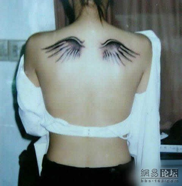 Back Piece Wings Tattoos For Girls ". I usually like wing tattoos a lot but 
