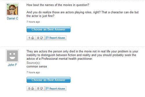 Funny Yahoo questions and answers (58 stories)