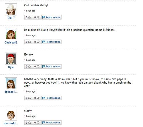 Funny Yahoo questions and answers (58 stories)