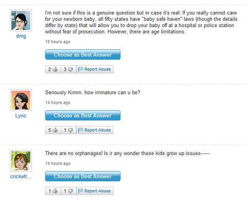 Funny Yahoo questions and answers (58 stories)