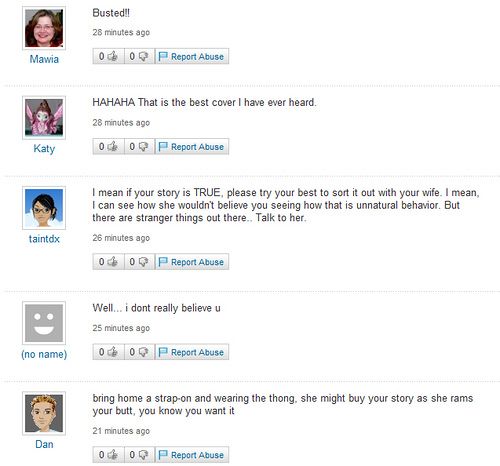 Funny Yahoo questions and answers (58 stories)