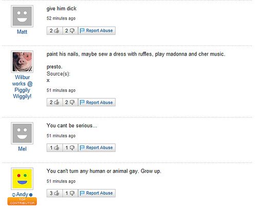 Funny Yahoo questions and answers (58 stories)
