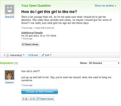 Funny Yahoo questions and answers (58 stories)