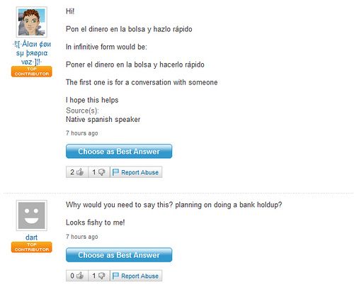 Funny Yahoo questions and answers (58 stories)