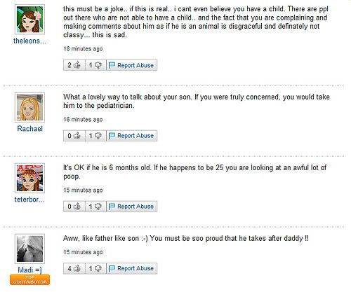 Funny Yahoo questions and answers (58 stories)