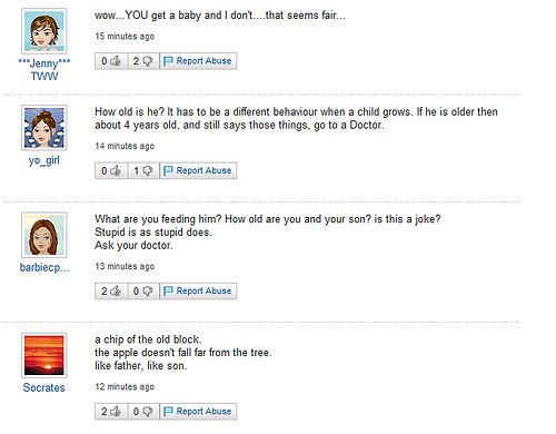 Funny Yahoo questions and answers (58 stories)