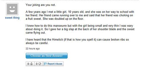 Funny Yahoo questions and answers (58 stories)