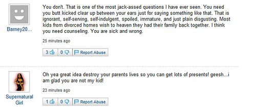 Funny Yahoo questions and answers (58 stories)