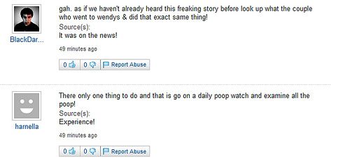 Funny Yahoo questions and answers (58 stories)
