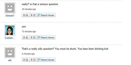 Funny Yahoo questions and answers (58 stories)