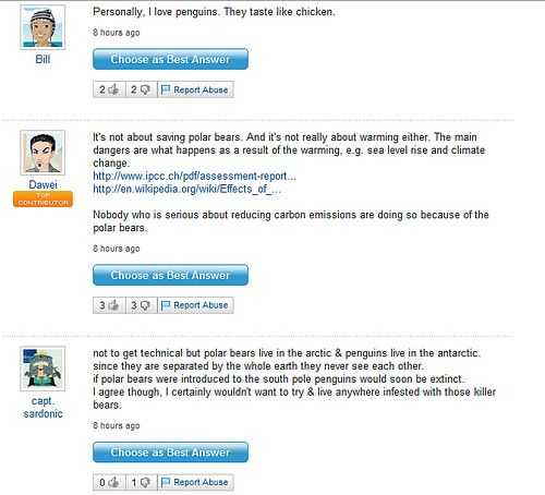 Funny Yahoo questions and answers (58 stories)