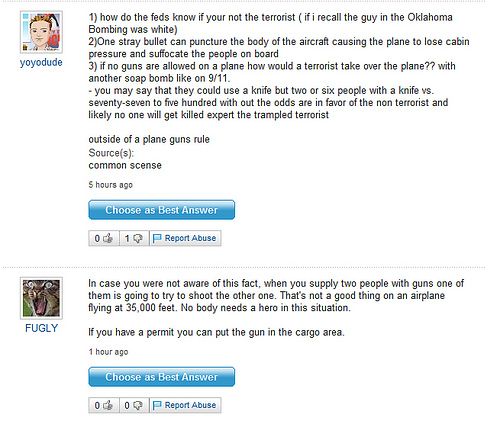 Funny Yahoo questions and answers (58 stories)