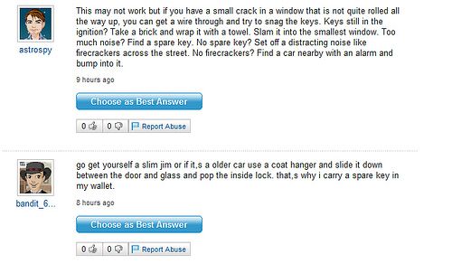Funny Yahoo questions and answers (58 stories)