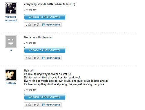 Funny Yahoo questions and answers (58 stories)