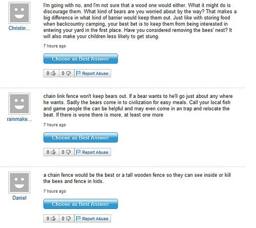 Funny Yahoo questions and answers (58 stories)