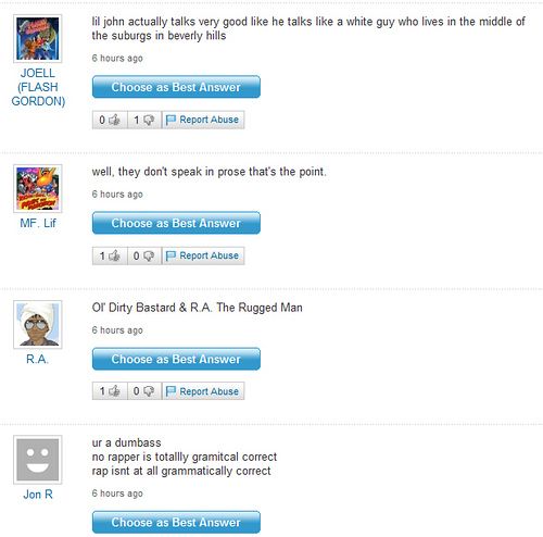 Funny Yahoo questions and answers (58 stories)