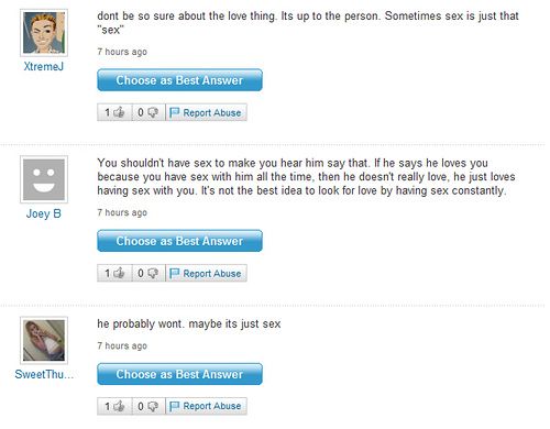 Funny Yahoo questions and answers (58 stories)
