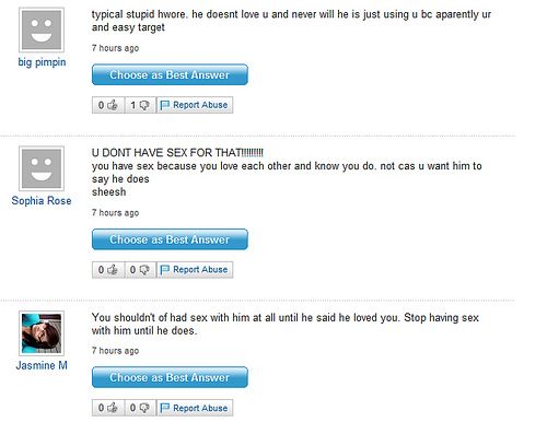 Funny Yahoo questions and answers (58 stories)