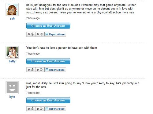 Funny Yahoo questions and answers (58 stories)