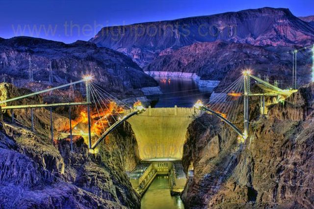 Construction of the bridge over the Hoover Dam (16 pics)