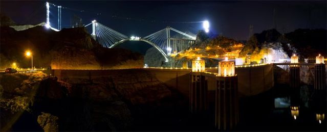 Construction of the bridge over the Hoover Dam (16 pics)