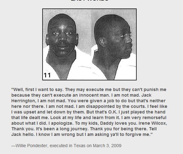 Prisoners’ last words before execution (35 prints)