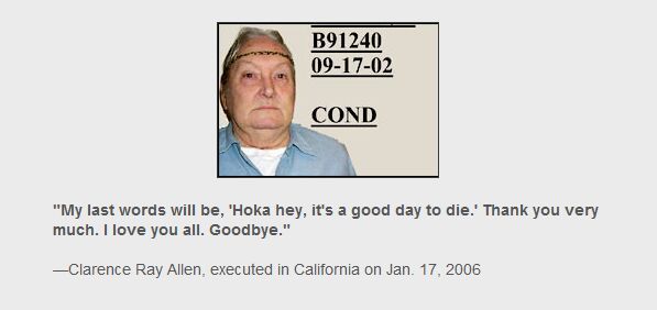 Prisoners’ last words before execution (35 prints)
