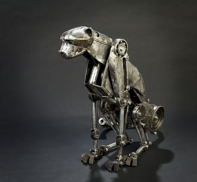 Mechanical cheetah in Steampunk style (6 photos + 1 gif)