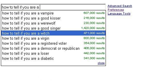 What do people google for? (33 screens)